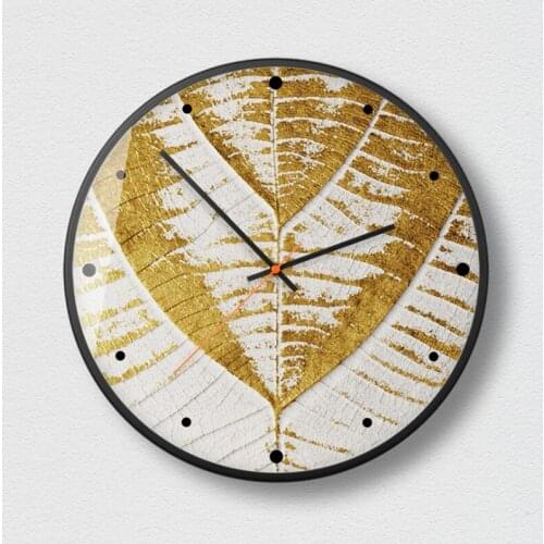 12 Inch Gold Wall Clock Modern Minimalist Round Clock Metal Wall Clock Mute Quartz Clock Home Decorate For Living Room