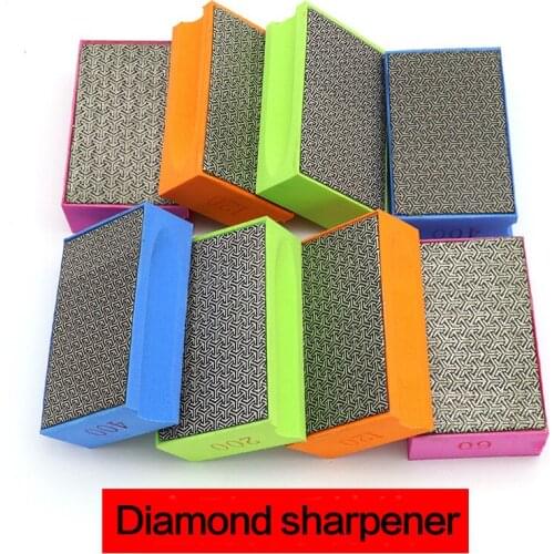 1 Piece Electroforming Diamond Hand Rub Block Glass Edge Chamfer Grinding Hand Rub Polishing Kitchen Household Knife Grinding