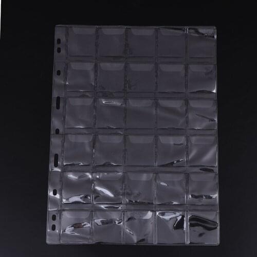30 Pockets Classic Plastic Coin Holder Sheet Storage Collection Money Album Case Brand New