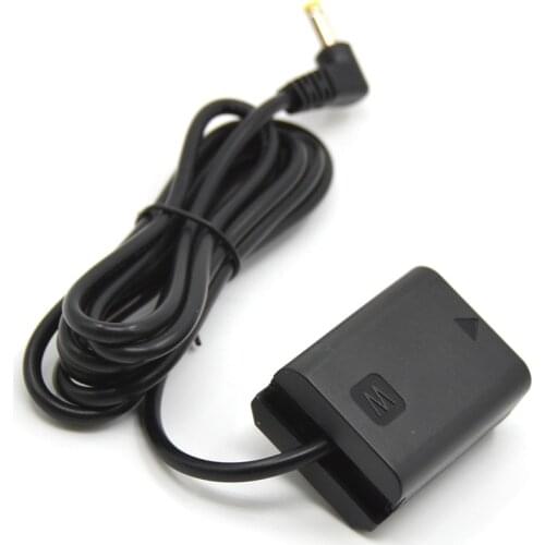 4.0*1.7mm male NP-FW50 NPFW50 dummy battery AC-PW20 DC Coupler for Sony A6000 A6300 A6500 A7000 a7 a7R NEX5 SLT A65 A77 ZV-E10