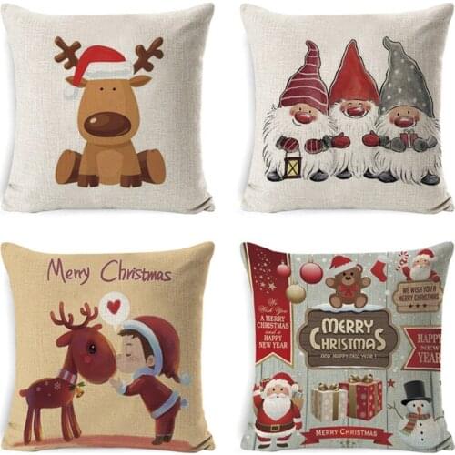 4pcs Santa Claus Christmas Pillowcase Merry Christmas Decor For Home Christmas Ornament Xmas Gifts Navidad 2021 Happy New Year