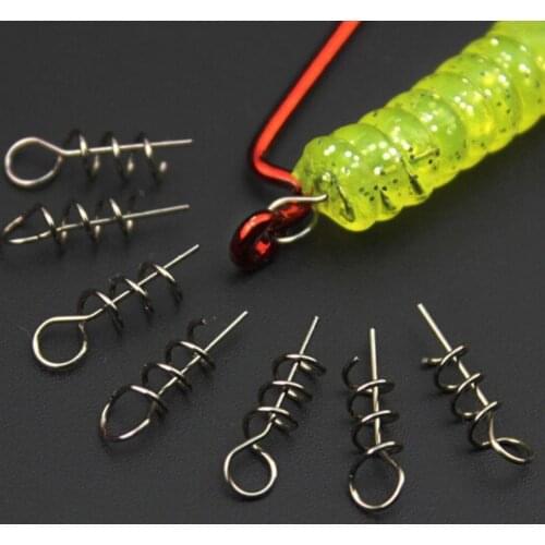 50%HOT 100Pcs Useful Universal Stainless Steel Fishing Bait Pins Spring Lock Needle