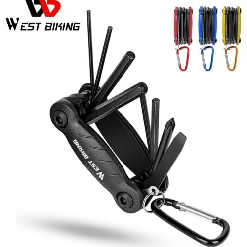 8PCS Bicycle Folding Tool Multifunction Bike Repair Tools Kit S2 Steel Hex Spoke Cycling Screwdriver Road MTB Bike Accessories