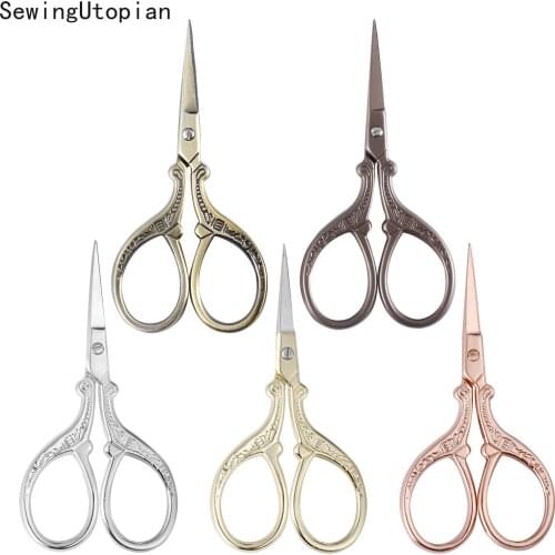 9cm Cross Stitch Retro Classic Vintage Antique Fine Embroidery Sewing Tailor Scissor Handicraft Household Fabric Cut Trim Shear