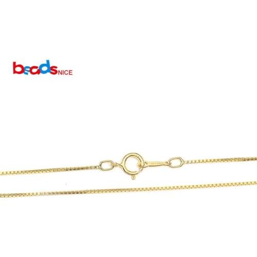Beadsnice ID40116smt2 Box Chain Necklace Gold Filled Gold Layering Chain Unique Jewelry Gift for Her Wedding Gift