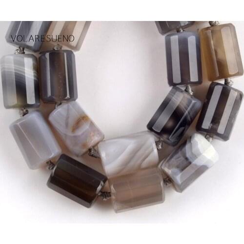 5*10mm Bamboo Agates Natural Stone Faceted Column Shape Beads Spacer Loose Beads For Jewelry Making Diy Bracelet Strand 15"