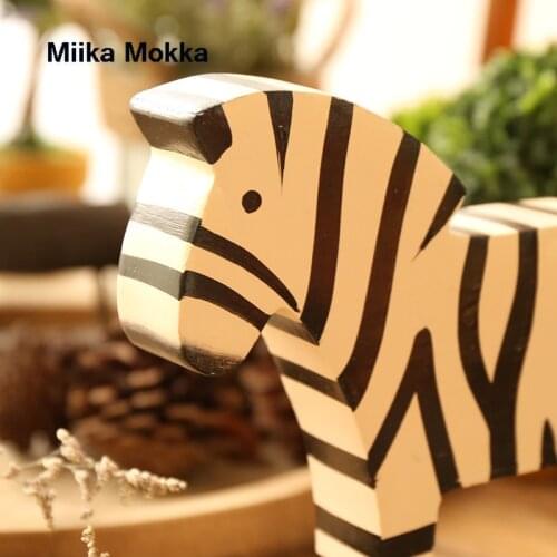 Wood Zebra Crafts Creative Home Furnishing Couple Stripes Living Room Desktop Small Decorations Home Decor Home Accessories