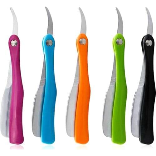 Barber Stainless Straight Razor Holder Shaver Retro Classic Beard Mens Facial Hair Shaver Trimmer Folding Shaving Knives