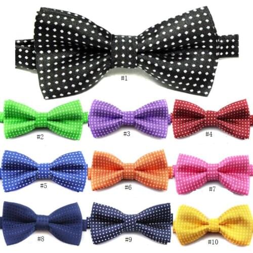 Kid Bow Tie Pet Dot Printed Bowties Dog Cat Wave Point Neckwear Children Bow Ties Wedding Party Fashion Accessories Wholesale SN