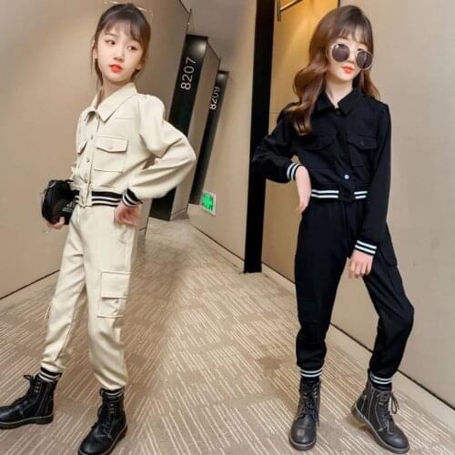Kids Baby Girls Sports Suit 2021 New Spring Children Long-Sleeved Jacket + Trousers Two-Piece Casual Student Clothing Suit