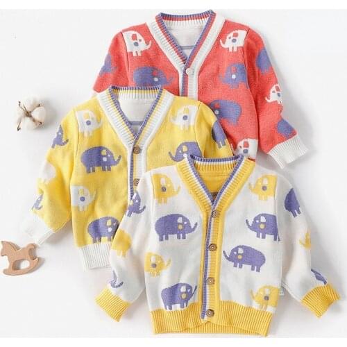 Baby Knitted Cardigan Jacket Girls Toddler Clothes Childrens Sweaters Autumn Male Baby Jackets Warm Tops Autumn Clothes