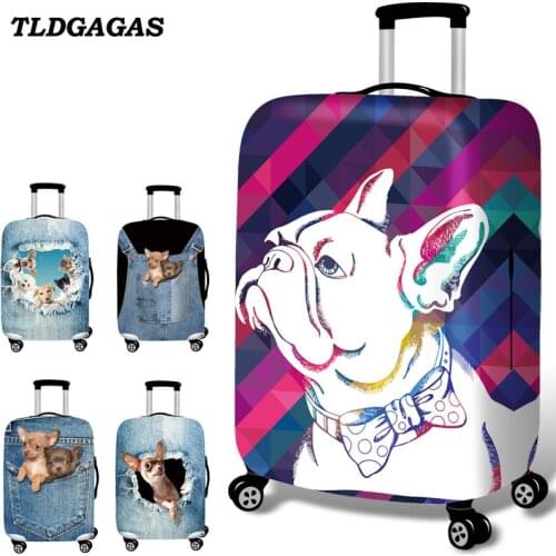 TLDGAGAS Stretch Fabric Pet Pattern Luggage Protective Cover Suit 18-32 Inch Trolley Suitcase Case Covers Travel Accessories