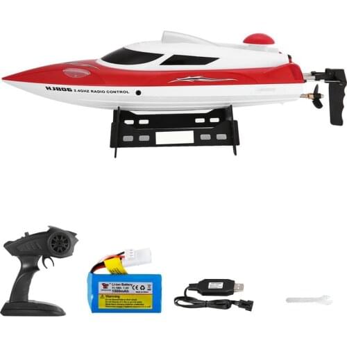HJ806 47cm 2.4G RC 30km/h High Speed Racing Flipped Boat Water Cooling System Flipped Omni-Directional Voltage Prompt