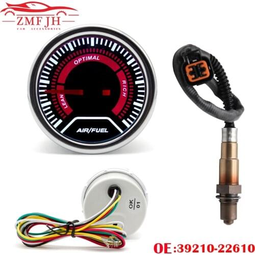 52mm Pointer Display Air Fuel Ratio Gauge Smoke Lens Front Narrowband O2 Oxygen Sensor For Hyundai 1999-2010 Accent 3921022610