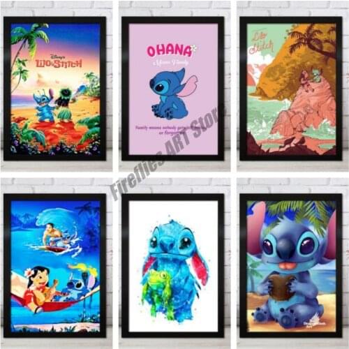 Disney Canvas Painting Wall Art Stitch Interstellar Baby Nordic Posters and Prints Room Decoration Pictures Living Home Decor