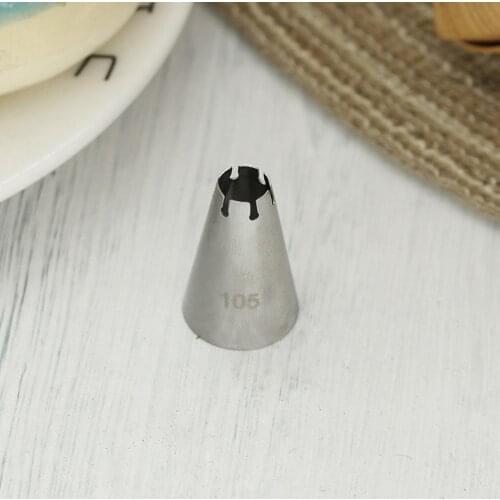 #105 Piping Nozzles Cream Icing Tips Cup Cake Cream Decorating Cupcake Pastry Tools Baking Accessories Stainless Steel