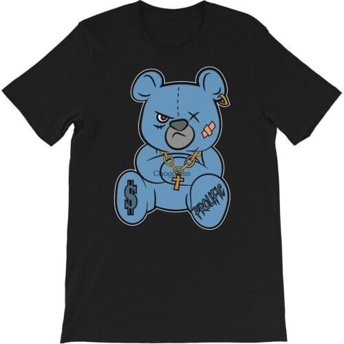 Sneaker Match Tee for JOR-dan-Retro 3 UNC OG Teddy DMN Vintage Black