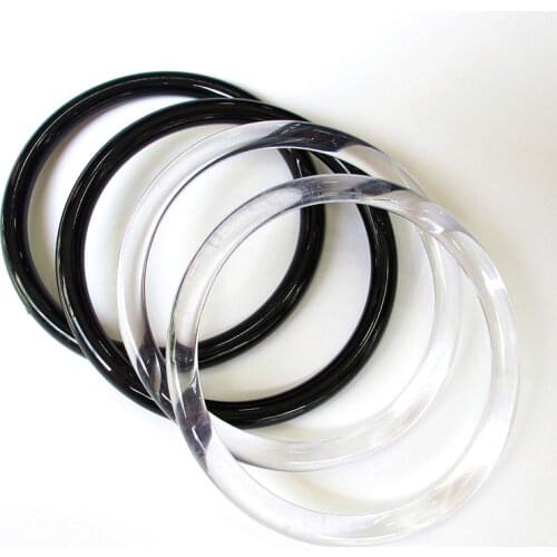 Round Shape Resin Bag Handles Simple Plastic Handle Transparent Handcrafted Hand Carry Ring Replaceable Convenient Bag Handle