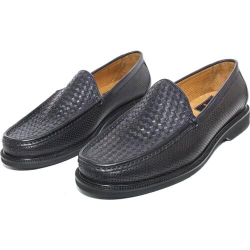SHENBINS Handmade Loafers with Woven Leather and Extra Light Soles, Shenbins Casual Premium Footwear