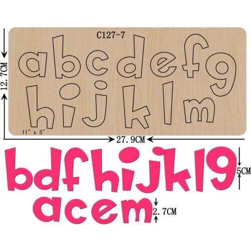 New Letter a-z Wooden die Scrapbooking C-127-7-8 Cutting Dies Compatible with most die cutting machines