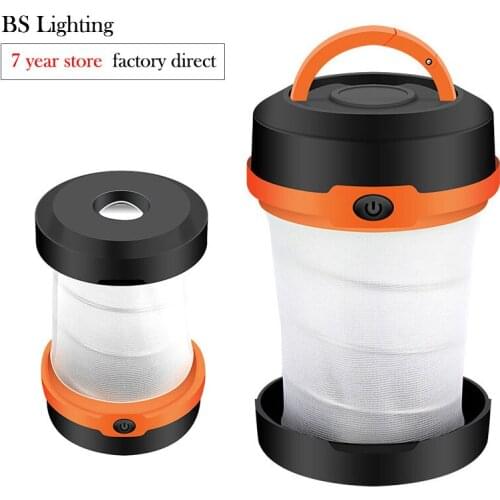 New Design Lightweight Foldable Spring Camping Lamp Flexible Night Light Outdoor Portable Mini Emergency Flashlight 3xAA Battery
