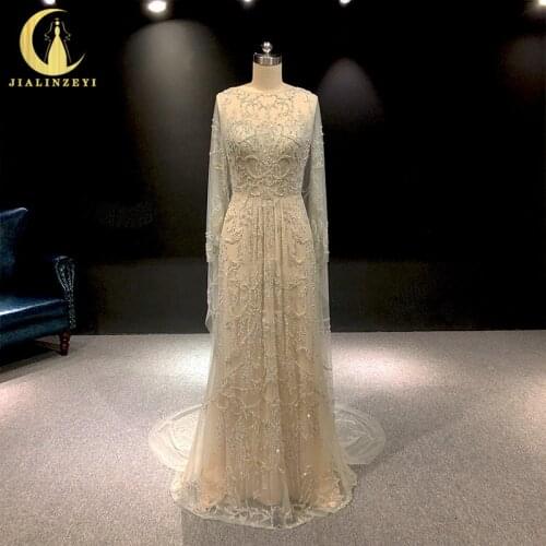 Rhine Real picture full Beads Luxurious with Cape gary платья женские dress women evening dress long formal dresses
