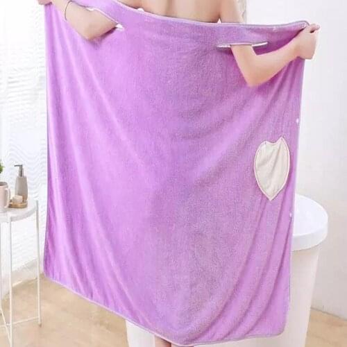 Drop Shipping 2020 New Women Fast Drying Wearable Bath Towel Shower SPA Wrap Body Beach Bathroom Bathrobe