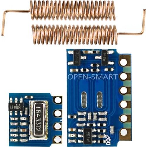 RF module 433MHz for Arduino 433MHz Transmitter Receiver Module RF Wireless Link Kit +2PCS 433MHz Spring Antennas