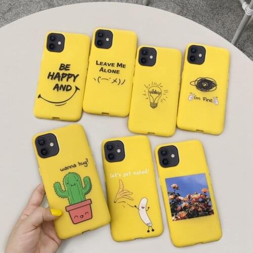 Silicone Case For iPhone 7 8 6s 6 Plus XR 11 12 Pro XS Max 12 Mini Cartoon Cactus Cases Soft TPU For iPhone 5s SE2 SE 2020 Cover