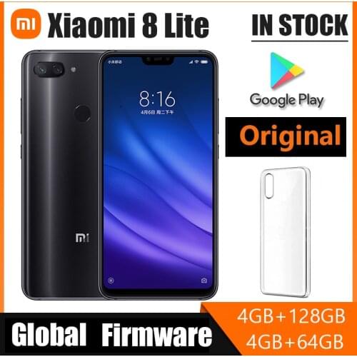 Smartphone xiaomi 8 lite 64G/128G 3350 mAh Fast charging 18W global rom instock big promotion Snapdragon 660AIE