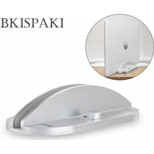 Aluminum Vertical Laptop Stand Thickness Adjustable Desktop NoteBooks Holder Erected Space-saving Stand for MacBook Pro/Air