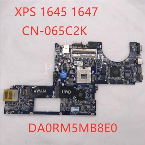 High quality Laptop motherboard pavilion for XPS 1645 1647 CN-065C2K PM55 DA0RM5MB8E0 PWB Y507R 100% fully tested ok