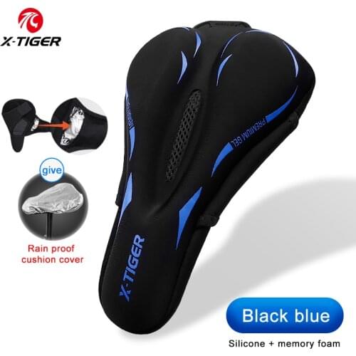 X-TIGER Bicycle Seat Breathable Cycling Saddle Seat Cover Mountain Road Bike Seat Mat 3D Soft Cushion Thickened Bicycle Saddle
