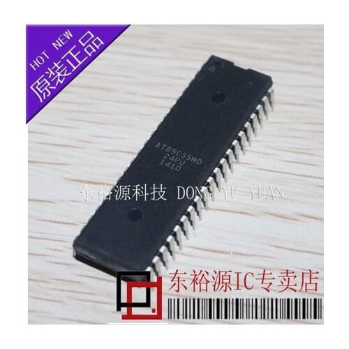 10PCS AT89C55WD-24PU DIP-40 AT89C55WD-24 DIP40 AT89C55WD AT89C55 New and original