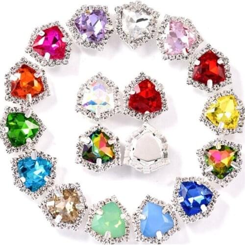 12mm sew-on silver claw crystal stones glass rhinestones brooch Jewelry wedding dress crafts handbag DIY accessories HH29