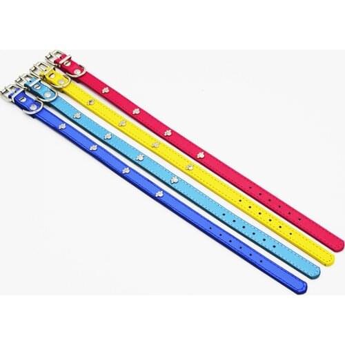 24 pcs/lot Leather Pet Dog Collar Pet Products Collar For Dogs Cat Small Large Chihuahua Pitbull Dachshunds Pug