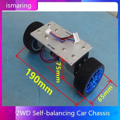 2WD Self-balancing Car Chassis Single layers Aluminum Frame Two-wheel Balancing Smart Car Kit