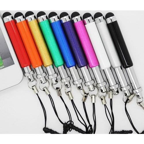 3000pcs/lot Bullet Retractable Telescopic Elastic Stylus Touch Pen for Iphone Ipad Tablet PC Capacitive Touch Pen Wholesale
