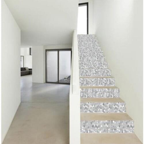 6pcs/set 3D Stair Riser Floor Stickers Waterproof Removable Self Adhesive DIY Stairway Decals Murals Home Decor Dropshipping