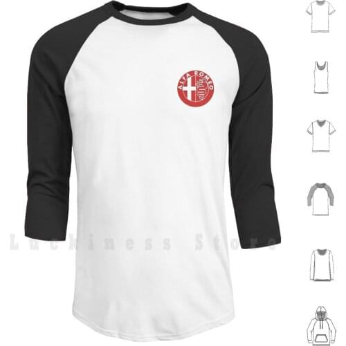 Alfa Romeo Monochrome Logo ( Red ) Hoodie Long Sleeve Alfa Romeo Giulia Myth Stelvio 166 159 156 147 75 33