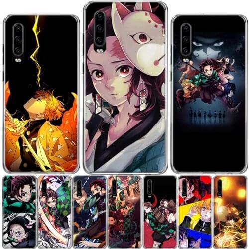 Anime Demon Slayer Kimetsu no Yaiba Phone Case For Huawei P40 P30 P20 P10 Mate 10 20 30 Lite Pro P Smart Z 2018 Plus 2019 Cover