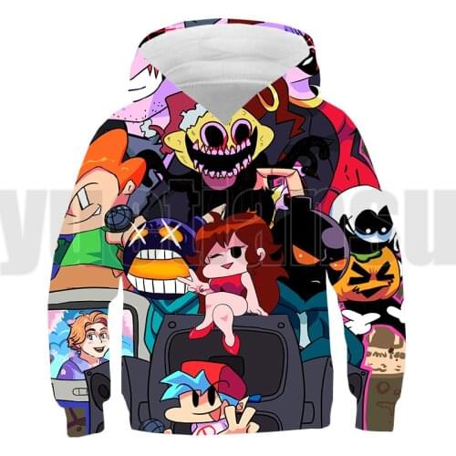 Friday Night Funkin 3D Hoodie Boys Girls Sweatshirts Funny Children Cartoon Streetwear Kids Casual Tops 2021 Game Anime Clothes
