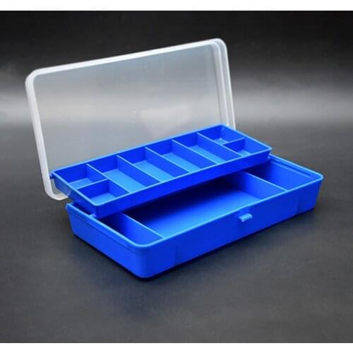 Two-layer Fishing Bait Box Folding Bait Box Fishing Bait Line Hook Fishing Tackle Accessory Box Storage Luggage