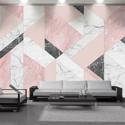 Classic 3d Wallcovering Wallpaper Wall Covering Advanced Geometric Marble Pattern Mural Home Decor Modern Painting Wallpapers