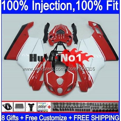 OEM Bodywork For DUCATI white red 749 999 S R 749R 999R Body 123MC.49 749-999 2005 2006 749S 999S 05 06 Injection Fairing kit