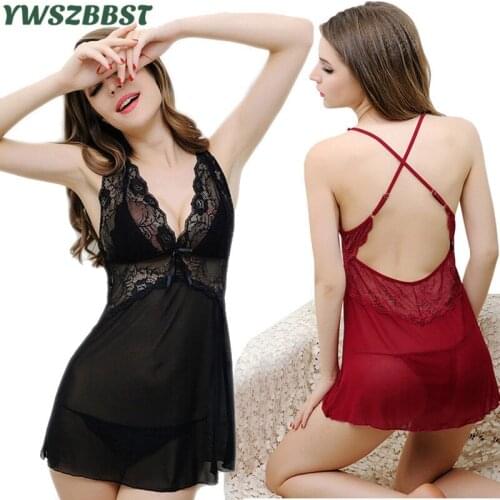 Summer Women Sleep dress Sexy Night Dress Sling Nighties Nightshirt Lace Nightgown Sleepwear Nightwear Lingerie Nightclothes