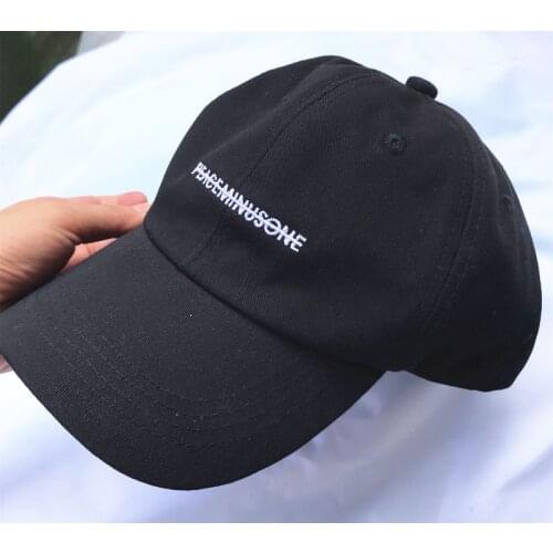 Fashion Peaceminusone Embroidery Baseball Cap G-Dragon Hats Unisex Baseball Cap Kpop Bigbang G-Dragon Caps