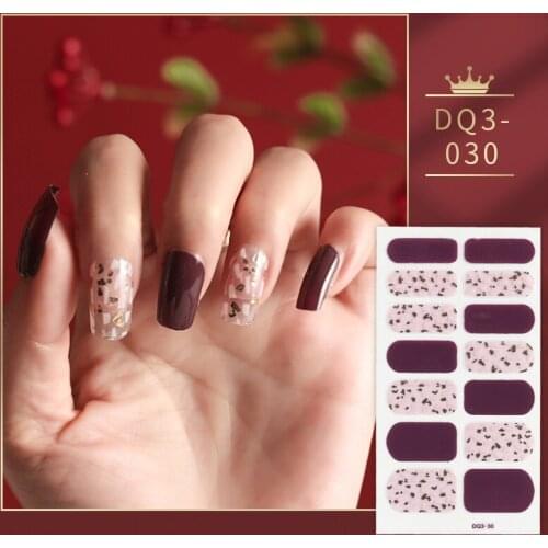 Pink Solid Colors And Speckles Fashion Nail Stickers Minimalist Design Full Cover Nail Stickers Last Update Full Beauty