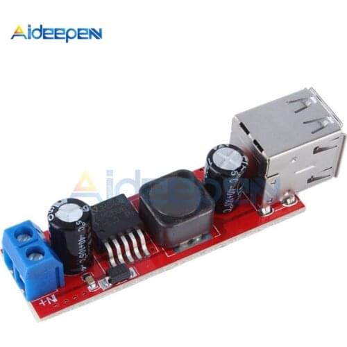 DC 6V-40V to 5V 3A Double USB Charge DC-DC Step-down Converter Module For Vehicle Charger LM2596 Dual USB
