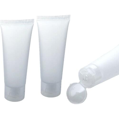 30Pcs/Lot PE Soft Tubes 30ml 50ml 100ml Clear Scrube Cream Tube Facial Cleaner Handcream Container